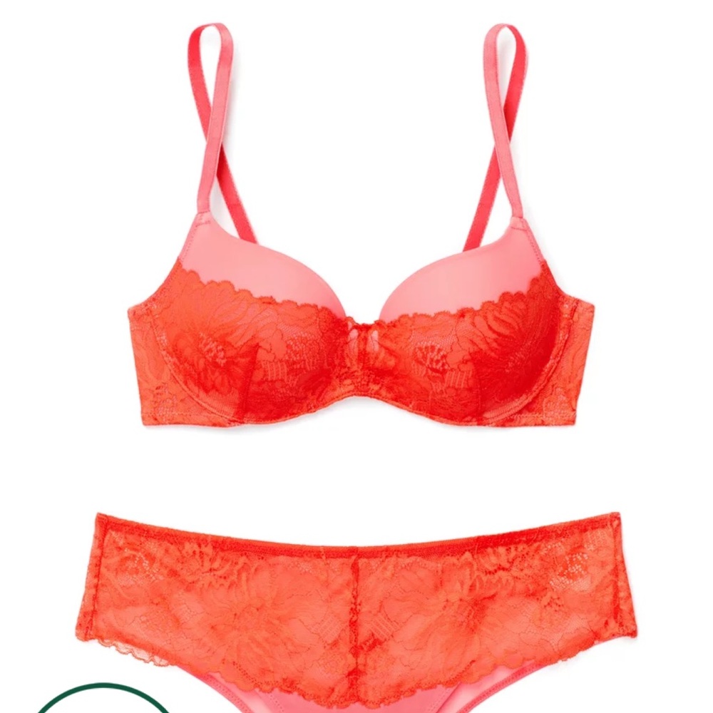 Adore Me Coral Lace Bra NWT - Picture 6 of 7
